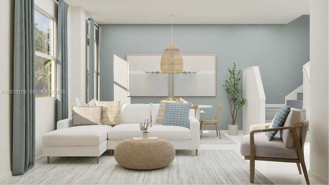 Furnished interior view inside a new home in Breezewood, Miami (Image 14).