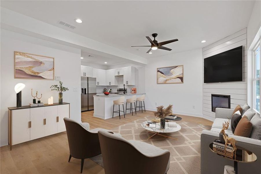 Furnished interior view inside a new home in , Atlanta (Image 11).
