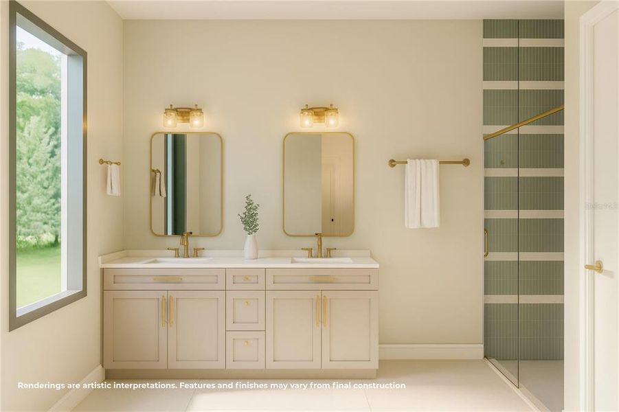 Furnished interior view inside a new home in , Orlando (Image 7).