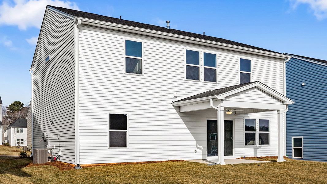 Exterior details and patio area of a home in Hanes Lake, Winston-Salem (Image 3). Exterior details and patio area of a home in Hanes Lake, Winston-Salem (Image 3).
