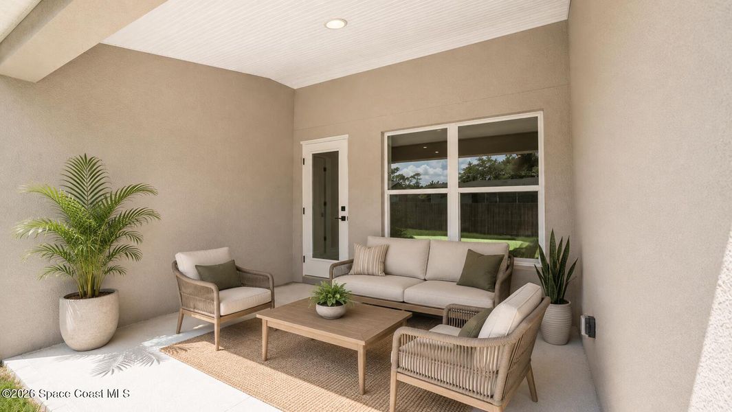 Exterior details and patio area of a home in Palm Bay, Palm Bay (Image 3).