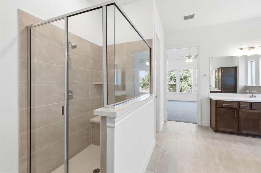 Furnished interior view inside a new home in Oaks at San Gabriel, Georgetown (Image 7).