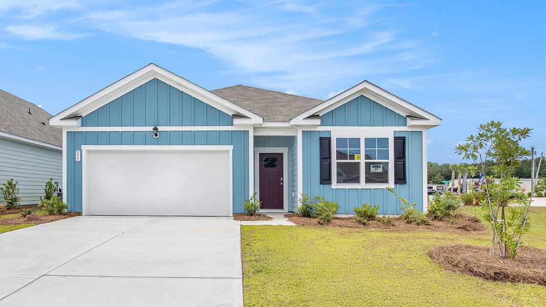 Representative exterior photo of a completed home built from the Cali by D.R. Horton in Hemingway Landing, Conway, SC (Image 10).