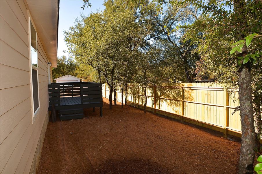 Exterior details and patio area of a home in , Kingsland (Image 12). Exterior details and patio area of a home in , Kingsland (Image 12).