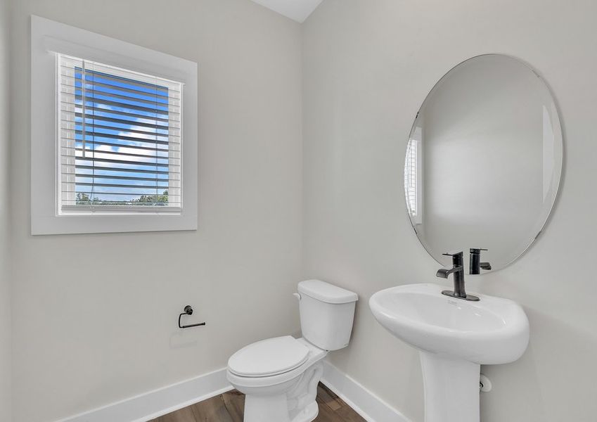 The secondary bathroom.