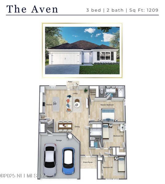2D floor plan layout of this home in , Jacksonville, FL (Image 2).