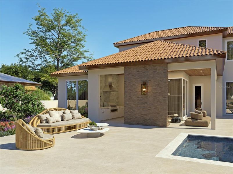 Exterior details and patio area of a home in , Orlando (Image 4). Exterior details and patio area of a home in , Orlando (Image 4).