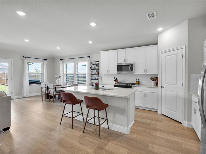 Furnished interior view inside a new home in Tesoro at Chisholm Trail Ranch, Crowley (Image 3).