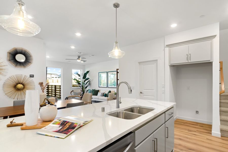 Furnished interior view inside a new home in Willow Grove Townhomes, Melissa (Image 13).