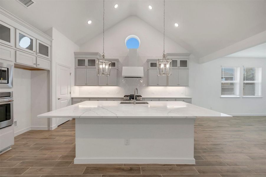 Gourmet island kitchen