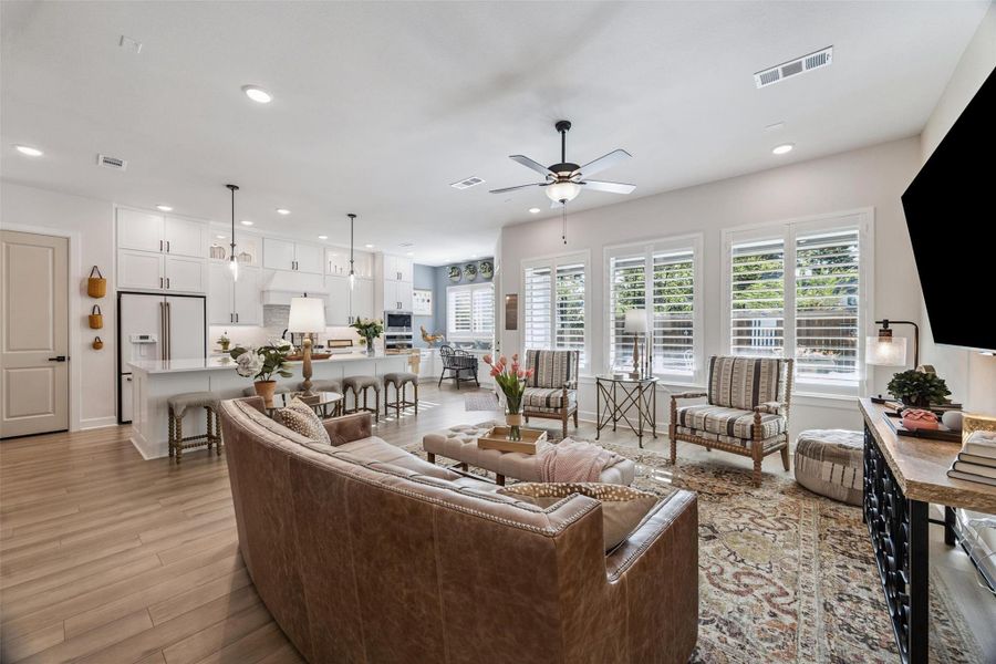Furnished interior view inside a new home in Pine Trails, Tomball (Image 7). Furnished interior view inside a new home in Pine Trails, Tomball (Image 7).