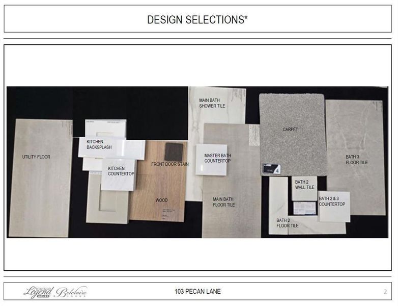 Design selections - Representative photo