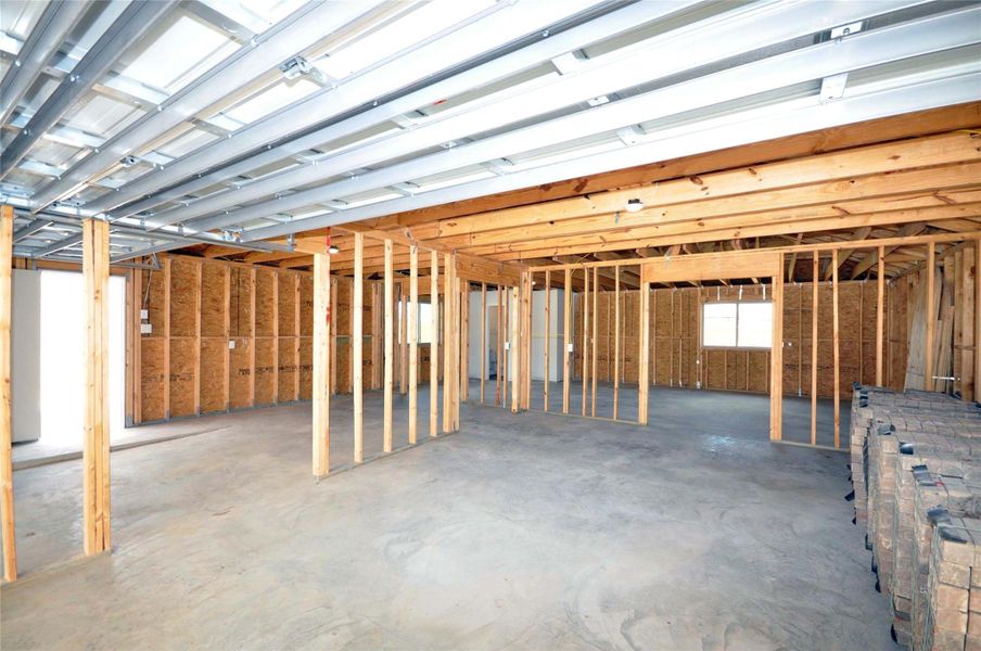 In-progress construction of a new home in Pedregal, League City, TX (Image 37).