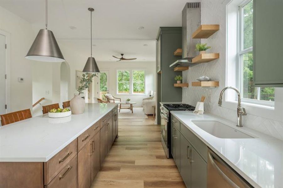 Furnished interior view inside a new home in , Atlanta (Image 29).