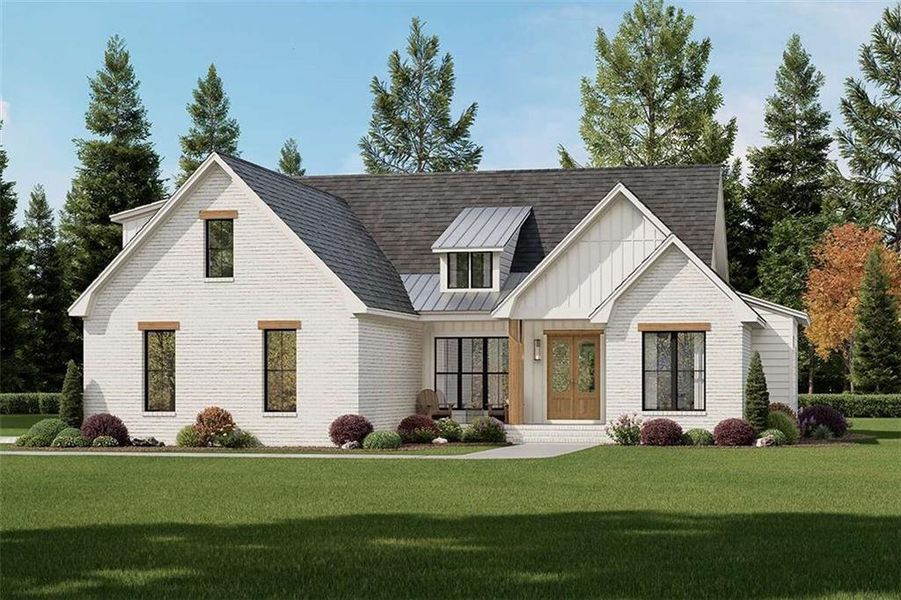 Front exterior of a new home in , Ellijay, GA, highlighting curb appeal (Image 16). Front exterior of a new home in , Ellijay, GA, highlighting curb appeal (Image 16).