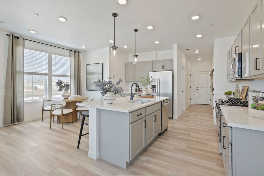 Representative furnished interior of a home built from the Novella Four by Brookfield Residential in Barefoot, Firestone (Image 6).