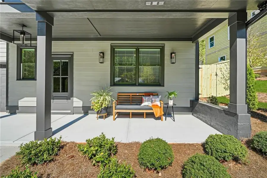 Exterior details and patio area of a home in , Scottdale (Image 33).