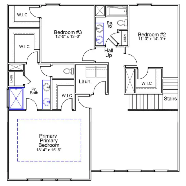 2D floor plan layout of this home in Cambridge Reserve, Angier, NC (Image 3).