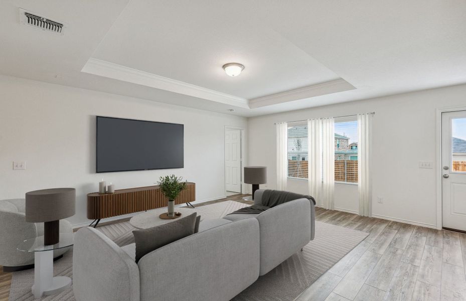 Representative furnished interior of a home built from the Serenada by Centex in Cottonwood Creek, Howe (Image 9).