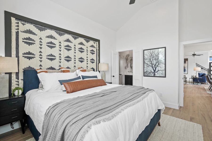 Furnished interior view inside a new home in Bridgeland, Cypress (Image 40).