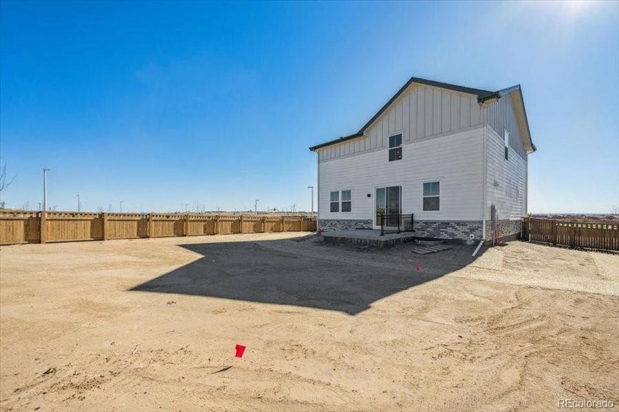 Exterior details and patio area of a home in The Haven Collection at Windler, Aurora (Image 4). Exterior details and patio area of a home in The Haven Collection at Windler, Aurora (Image 4).