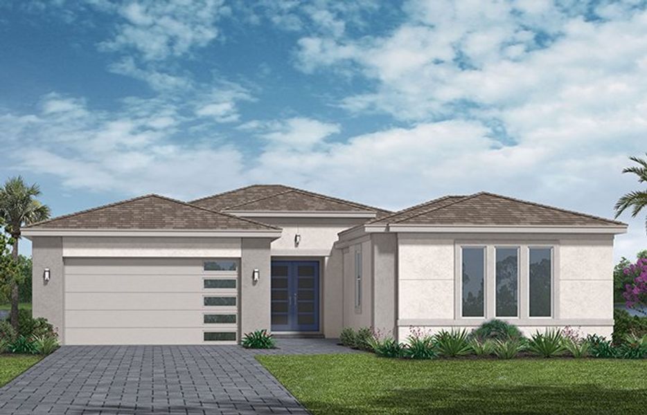 Representative exterior photo of a completed home built from the Woodlark Grand by Minto Communities in Westlake, Loxahatchee, FL (Image 5). Representative exterior photo of a completed home built from the Woodlark Grand by Minto Communities in Westlake, Loxahatchee, FL (Image 5).