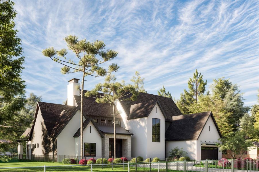 Front exterior of a new home in , Conroe, TX, highlighting curb appeal (Image 1). Front exterior of a new home in , Conroe, TX, highlighting curb appeal (Image 1).