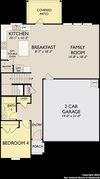 2D floor plan layout of this home in Enclave at Hennersby Hollow 50's, San Antonio, TX (Image 4). 2D floor plan layout of this home in Enclave at Hennersby Hollow 50's, San Antonio, TX (Image 4).