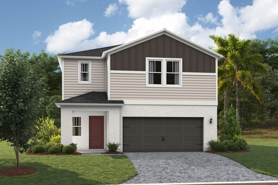 Front exterior of a new home in Pasadena Woods, Dade City, FL, highlighting curb appeal (Image 2). Front exterior of a new home in Pasadena Woods, Dade City, FL, highlighting curb appeal (Image 2).