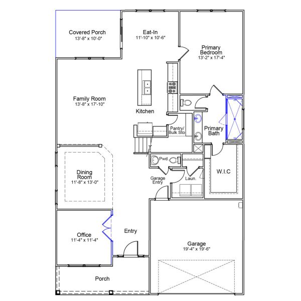 2D floor plan layout of this home in Cottages at Lake Emory, Inman, SC (Image 2). 2D floor plan layout of this home in Cottages at Lake Emory, Inman, SC (Image 2).