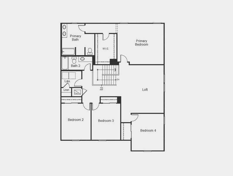 2D floor plan layout for the Plan 3016 by KB Home in Oasis Reserve, Orlando, FL (Image 11).