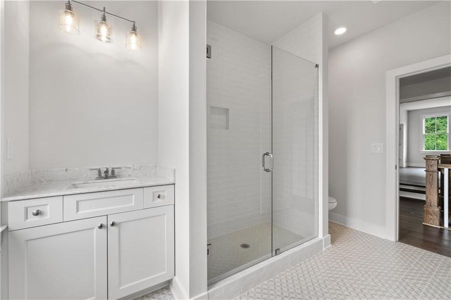 Furnished interior view inside a new home in Crossroads, Alpharetta (Image 8).