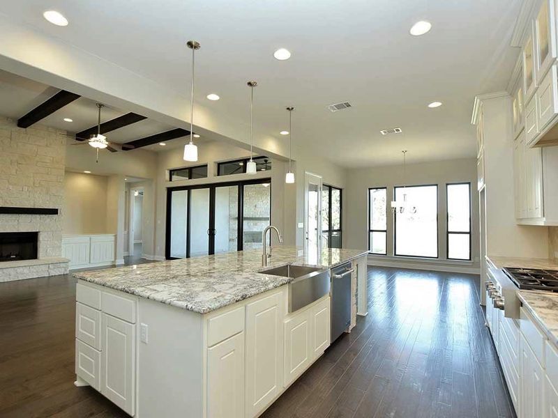 Representative furnished interior of a home built from the Santa Barbara II by Giddens Homes in Scofield Farms Estates, Georgetown (Image 67).