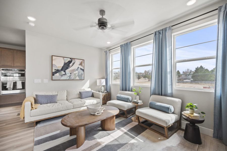 Furnished interior in a model home at Pony Park in Colorado Springs (Image 8).