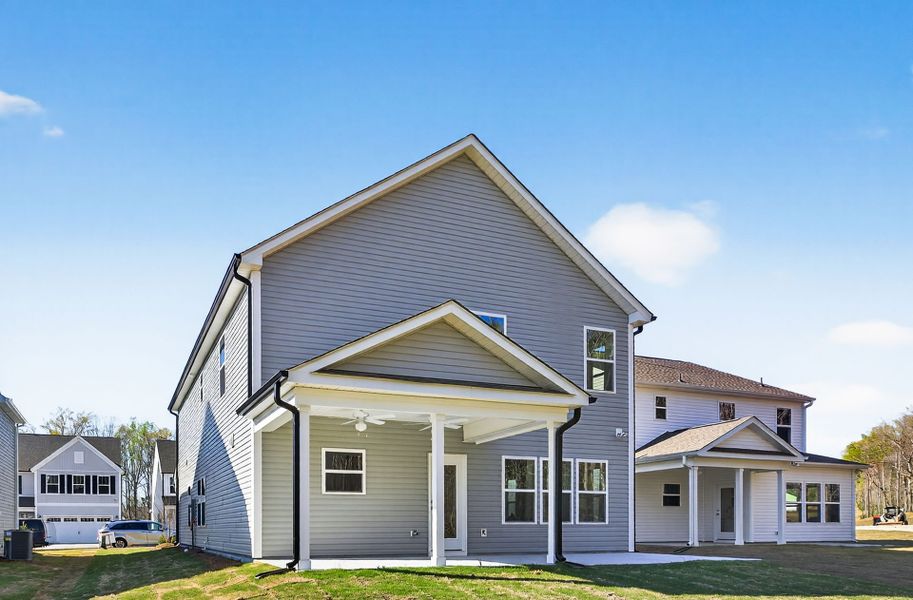 Exterior details and patio area of a home in Copper Ridge at Flowers Plantation, Clayton (Image 4).