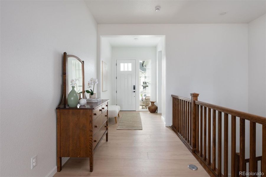 Furnished interior view inside a new home in Trailstone Destination Collection, Arvada (Image 11).