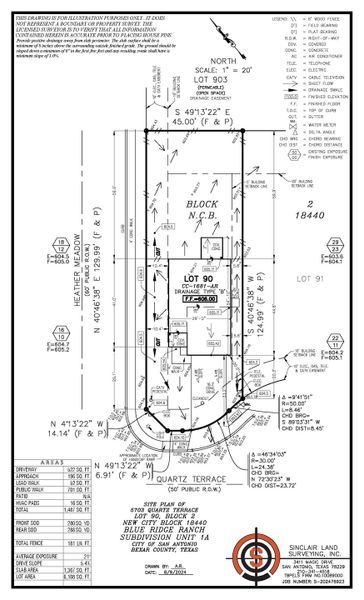 5703 quartz terrace - site plan