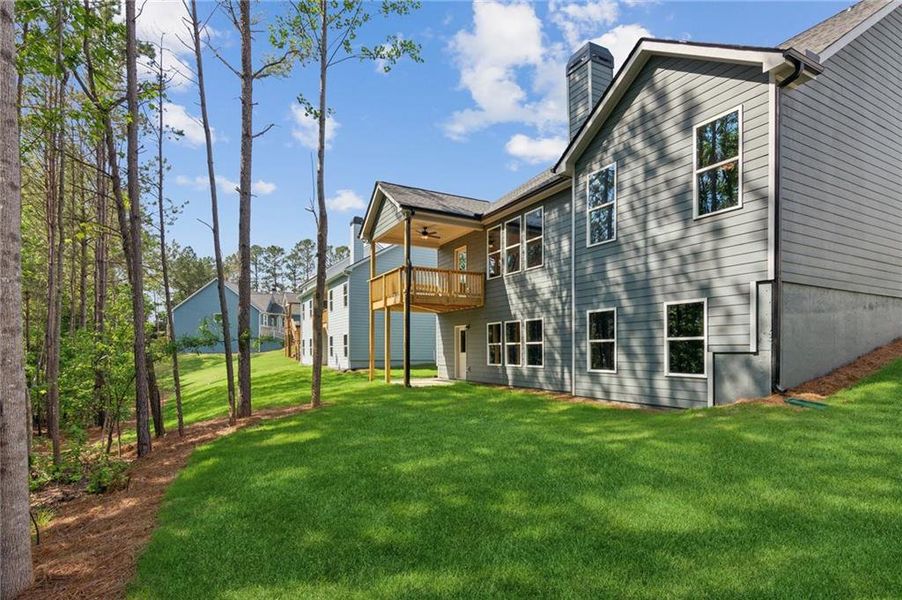 Exterior details and patio area of a home in Traditions of Braselton, Jefferson (Image 17).
