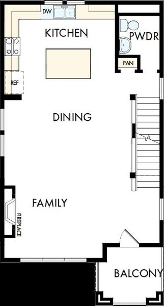 2D floor plan layout of this home in The Aurora Highlands The Pinnacle, Aurora, CO (Image 3).