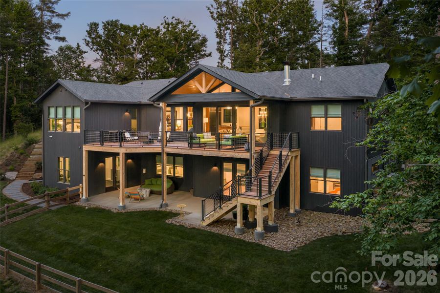 Exterior details and patio area of a home in , Weaverville (Image 27).