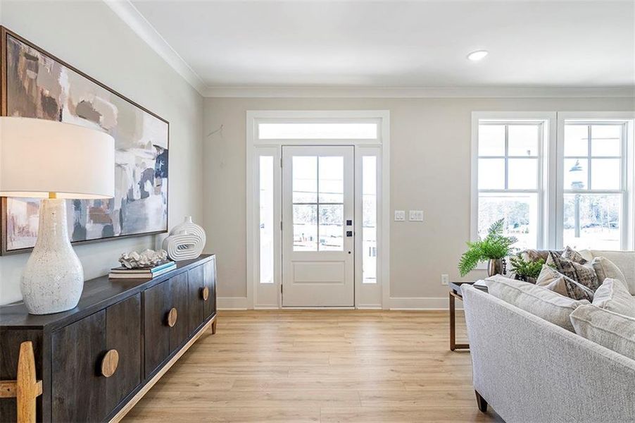 Furnished interior view inside a new home in Holly Springs Town Center, Holly Springs (Image 4).