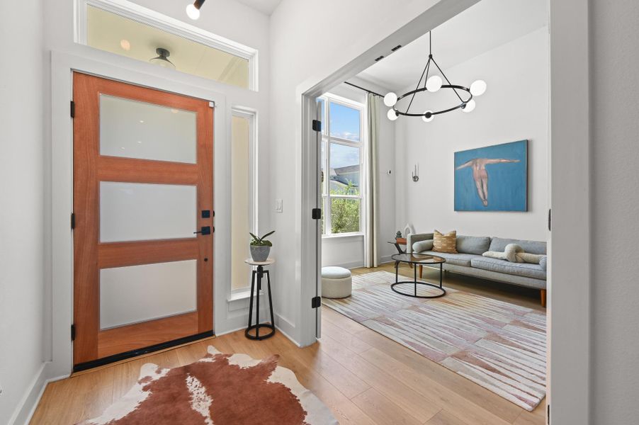 Furnished interior view inside a new home in Loyola, Austin (Image 11).