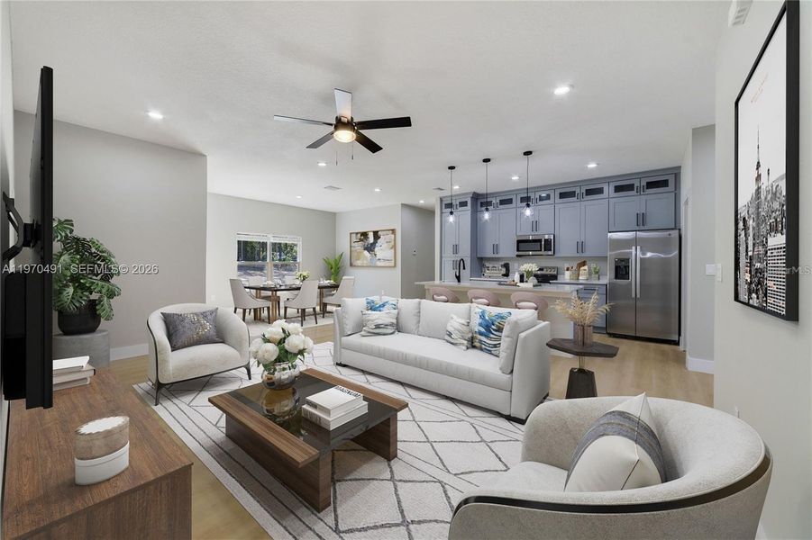 Furnished interior view inside a new home in , Ocala (Image 8). Furnished interior view inside a new home in , Ocala (Image 8).