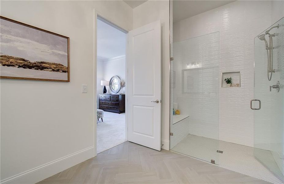 Furnished interior view inside a new home in Courtyards at Traditions, Cumming (Image 8).