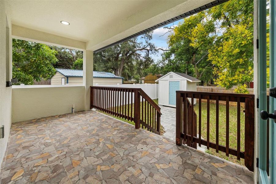 Exterior details and patio area of a home in , Tampa (Image 27).