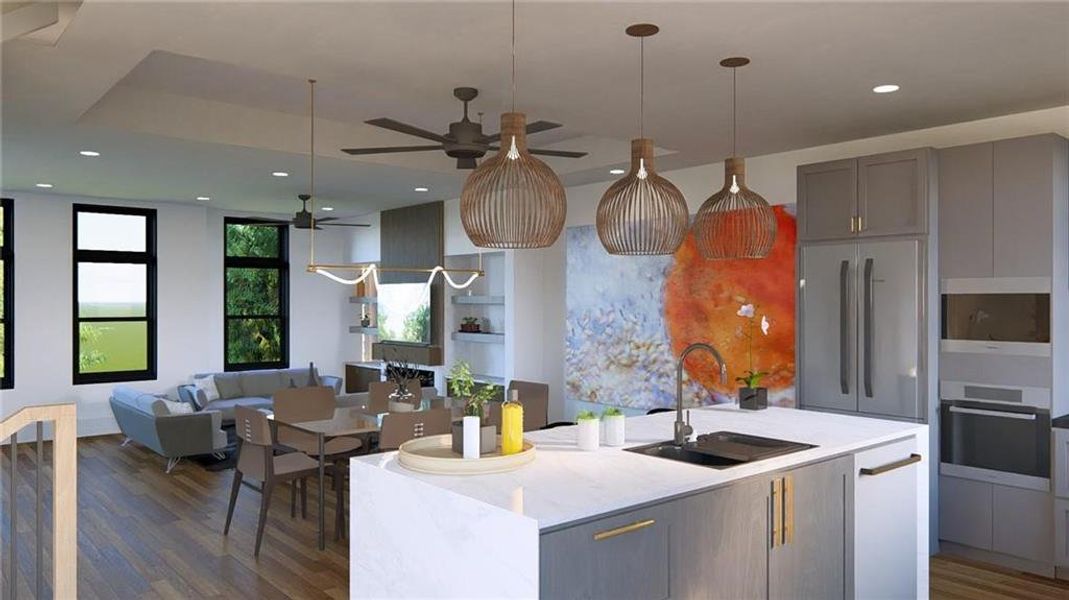 Furnished interior view inside a new home in , Duluth (Image 11).
