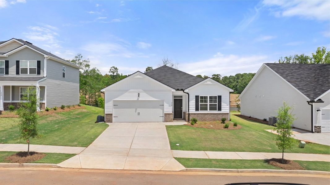 Front exterior of a new home in Estates at Deer Hollow, Grovetown, GA, highlighting curb appeal (Image 20).