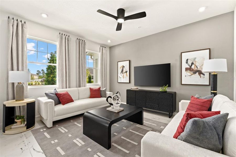 Furnished interior view inside a new home in , Orlando (Image 5).