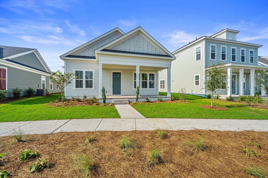 Representative exterior photo of a completed home built from the York by Homes by Dickerson in Nexton, Summerville, SC (Image 2). Representative exterior photo of a completed home built from the York by Homes by Dickerson in Nexton, Summerville, SC (Image 2).