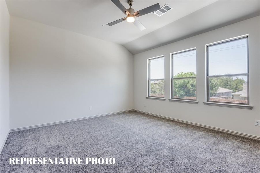 An owner's suite that offers gorgeous finishes, high ceilings, tons of natural light....our Boyd floor plan has it all!  REPRESENTATIVE PHOTO